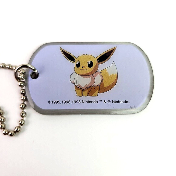 Vintage Pokemon PIKACHU Dog Tag 1999 Nintendo Game Freak Creatures Ball Chain - Picture 3 of 9